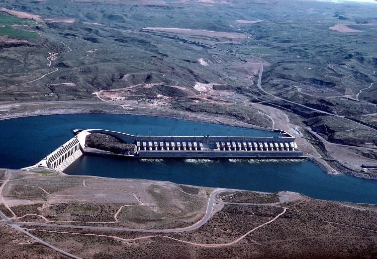 Aerial view of the Chief Joseph Project